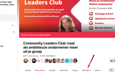 Waar vind ik de antwoorden op mijn vragen in Facebookgroep?