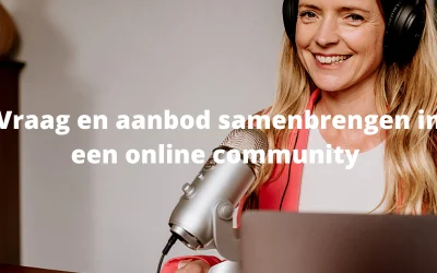Vraag en aanbod samenbrengen in een community