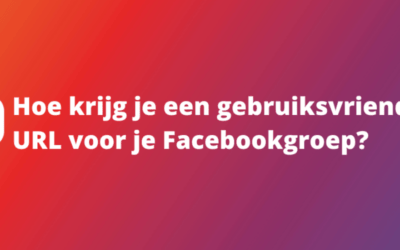 Een gebruiksvriendelijke URL instellen voor je Facebookgroep