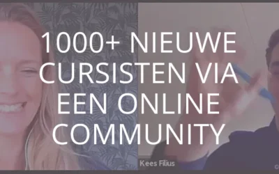 1000+ nieuwe cursisten via een online community