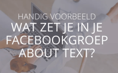 Wat zet je in de omschrijving van je Facebookgroep?