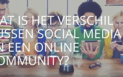 Wat is het verschil tussen social media en een online community?