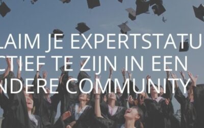 Claim je expertstatus door actief te zijn in een andere community